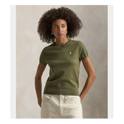 Polo Ralph Lauren für Damen. 211971872501 Pullover Grüne Mischung (L), Lässig, Baumwolle, Kurzarm Polo Ralph Lauren für Damen. 211971872501 Pullover Grüne Mischung (L), Lässig, Baumwolle, Kurzarm