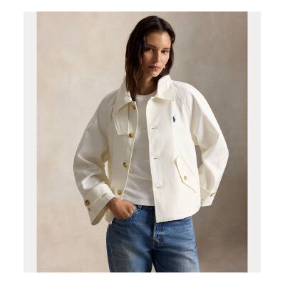 Polo Ralph Lauren für Damen. 211A93141002 Twilljacke weiß (XL), Lässig, Baumwolle Polo Ralph Lauren für Damen. 211A93141002 Twilljacke weiß (XL), Lässig, Baumwolle