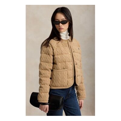 Polo Ralph Lauren für Damen. 211A10459005 Jacke aus Wolle und Kaschmir mit beigen Knöpfen (L), Lässig Polo Ralph Lauren für Damen. 211A10459005 Jacke aus Wolle und Kaschmir mit beigen Knöpfen (L), Lässig