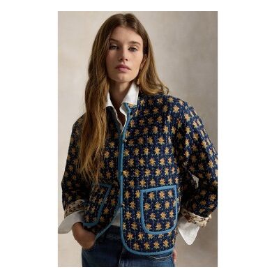 Polo Ralph Lauren für Damen. 211B17289001 Wattierte wendbare Jacke aus marineblauer Baumwolle (S), Lässig Polo Ralph Lauren für Damen. 211B17289001 Wattierte wendbare Jacke aus marineblauer Baumwolle (S), Lässig