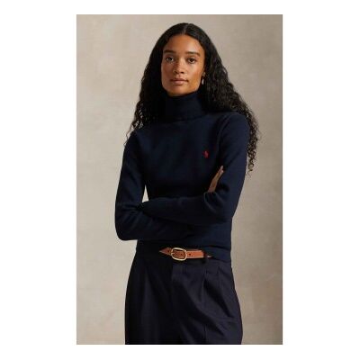 Polo Ralph Lauren für Damen. 211959287001 Pullover mit Rollkragen marineblau (XXL), Lässig, Baumwolle, Langarm Polo Ralph Lauren für Damen. 211959287001 Pullover mit Rollkragen marineblau (XXL), Lässig, Baumwolle, Langarm