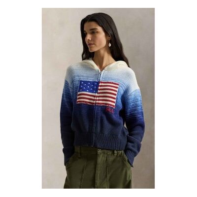 Polo Ralph Lauren für Damen. 211A96251001 Baumwollsweatshirt mit Marineflagge (L), Lässig, Baumwolle Polo Ralph Lauren für Damen. 211A96251001 Baumwollsweatshirt mit Marineflagge (L), Lässig, Baumwolle