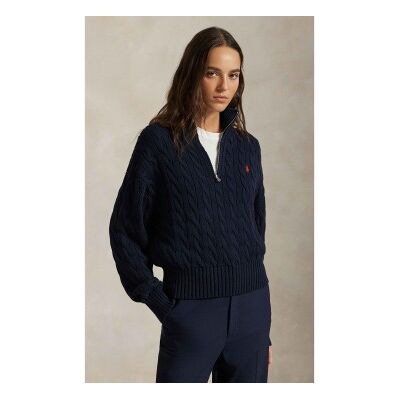 Polo Ralph Lauren für Damen. 211963467002 Baumwollpullover aus Achterstrick (S), Lässig, Baumwolle, Marine Polo Ralph Lauren für Damen. 211963467002 Baumwollpullover aus Achterstrick (S), Lässig, Baumwolle, Marine