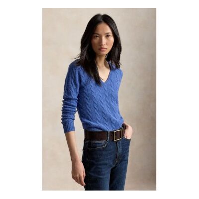 Polo Ralph Lauren für Damen. 211971866502 Pullover aus Kaschmir und blauer Wolle (S), Lässig, Langarm Polo Ralph Lauren für Damen. 211971866502 Pullover aus Kaschmir und blauer Wolle (S), Lässig, Langarm