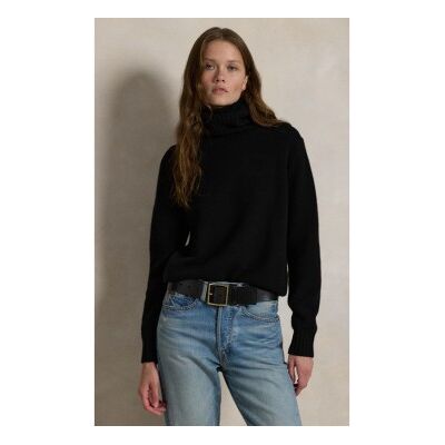 Polo Ralph Lauren für Damen. 211891667003 Wollpullover mit schwarzem Rollkragen (M), Lässig, Wolle, Langarm Polo Ralph Lauren für Damen. 211891667003 Wollpullover mit schwarzem Rollkragen (M), Lässig, Wolle, Langarm