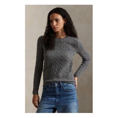Polo Ralph Lauren für Damen. 211971865501 Pullover aus grauer Wolle und Kaschmir (S), Lässig, Langarm Polo Ralph Lauren für Damen. 211971865501 Pullover aus grauer Wolle und Kaschmir (S), Lässig, Langarm