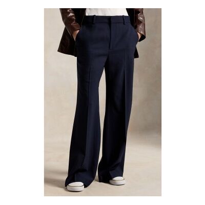 Polo Ralph Lauren für Damen. 211A96723001 Beaton Hose aus elastischer Marinewolle (40), Lässig, Klassisch Polo Ralph Lauren für Damen. 211A96723001 Beaton Hose aus elastischer Marinewolle (40), Lässig, Klassisch