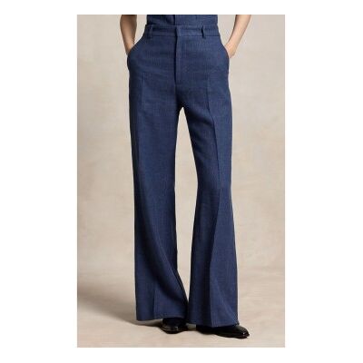 Polo Ralph Lauren für Damen. 211B17586001 Beaton Hose aus Leinen und Baumwolle in Blau (38), Lässig, Klassisch, Marine Polo Ralph Lauren für Damen. 211B17586001 Beaton Hose aus Leinen und Baumwolle in Blau (38), Lässig, Klassisch, Marine