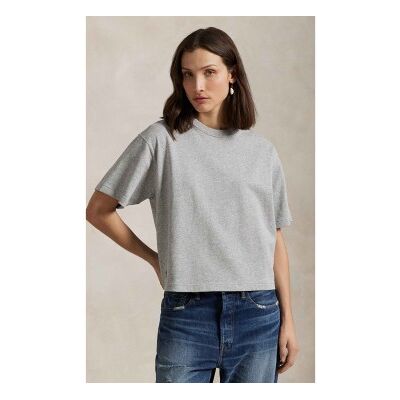 Polo Ralph Lauren für Damen. 211967106003 T-shirt Crop grau (S), Lässig, Baumwolle, Kurzarm Polo Ralph Lauren für Damen. 211967106003 T-shirt Crop grau (S), Lässig, Baumwolle, Kurzarm