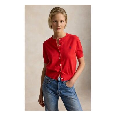 Polo Ralph Lauren für Damen. 211A12718002 Blend Strickjacke rot (S), Lässig Polo Ralph Lauren für Damen. 211A12718002 Blend Strickjacke rot (S), Lässig