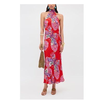 Rixo für Damen. 010.05378.226.08860 Maura mehrfarbiges Kleid (S), Lässig, Viskose, Ärmellos / Hosenträger Rixo für Damen. 010.05378.226.08860 Maura mehrfarbiges Kleid (S), Lässig, Viskose, Ärmellos / Hosenträger