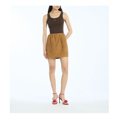 Rotate für Damen. 1153761667 T-shirt Adanne braun (S), Lässig, Ärmellos / Hosenträger, Bio-Baumwolle, Nachhaltig Rotate für Damen. 1153761667 T-shirt Adanne braun (S), Lässig, Ärmellos / Hosenträger, Bio-Baumwolle, Nachhaltig