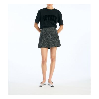 Rotate für Damen. 115326100 Astra T-shirt schwarz (S), Lässig, Kurzarm, Bio-Baumwolle, Nachhaltig Rotate für Damen. 115326100 Astra T-shirt schwarz (S), Lässig, Kurzarm, Bio-Baumwolle, Nachhaltig