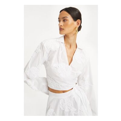 Rotate für Damen. 114546400 Willow Short Shirt weiß (36), Lässig, Langarm, Bio-Baumwolle, Nachhaltig Rotate für Damen. 114546400 Willow Short Shirt weiß (36), Lässig, Langarm, Bio-Baumwolle, Nachhaltig