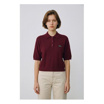 Rotate für Damen. 1143042734 Polo Ellia burgunderrot (S), Lässig, Modal, Kurzarm, Bordeaux Rotate für Damen. 1143042734 Polo Ellia burgunderrot (S), Lässig, Modal, Kurzarm, Bordeaux