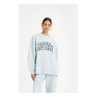 Rotate für Damen. 114376184 Sweatshirt Iris blau (S), Lässig, Bio-Baumwolle, Nachhaltig Rotate für Damen. 114376184 Sweatshirt Iris blau (S), Lässig, Bio-Baumwolle, Nachhaltig