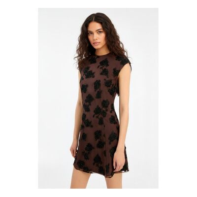 Rotate für Damen. 1155333088 Braunes Perlen-Minikleid (38), Party, Ärmellos / Hosenträger, Recyceltes Polyester, Nachhaltig Rotate für Damen. 1155333088 Braunes Perlen-Minikleid (38), Party, Ärmellos / Hosenträger, Recyceltes Polyester, Nachhaltig