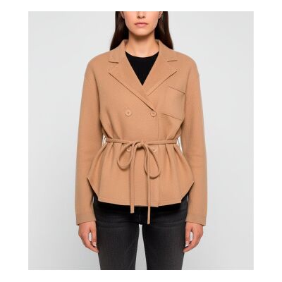 Semicouture für Damen. Y5WB06 Graciana Jacke braun (L), Lässig, Wolle Semicouture für Damen. Y5WB06 Graciana Jacke braun (L), Lässig, Wolle