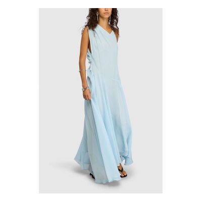 Semicouture für Damen. S6ST54 Allie Kleid blau (46), Lässig, Acrylglas, Ärmellos / Hosenträger Semicouture für Damen. S6ST54 Allie Kleid blau (46), Lässig, Acrylglas, Ärmellos / Hosenträger