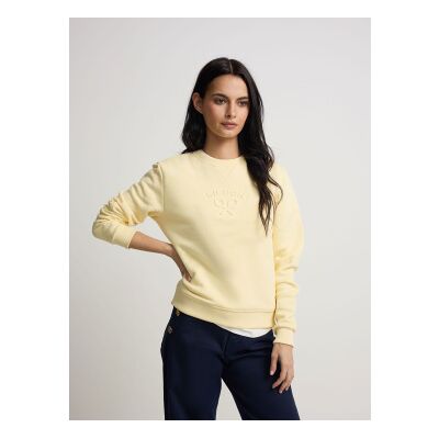 Silbon für Damen. S262011104140 Klassisches Sweatshirt gelb (XL), Lässig, Baumwolle Silbon für Damen. S262011104140 Klassisches Sweatshirt gelb (XL), Lässig, Baumwolle