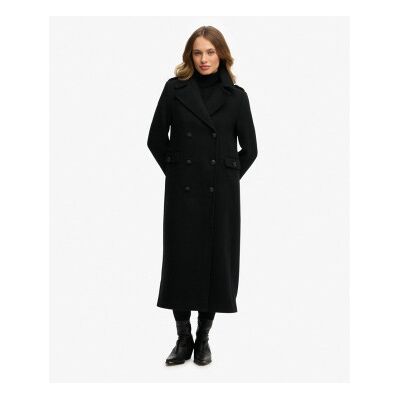 Superdry für Damen. W5011889A Schwarzer Brustmantel (XS), Lässig, Wolle, Klassisch Superdry für Damen. W5011889A Schwarzer Brustmantel (XS), Lässig, Wolle, Klassisch