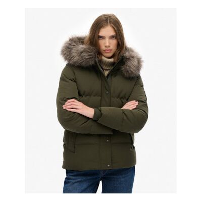 Superdry für Damen. W5011929A Mantel Everest Five Baffle grün (L), Lässig, Recyceltes Polyester, Nachhaltig Superdry für Damen. W5011929A Mantel Everest Five Baffle grün (L), Lässig, Recyceltes Polyester, Nachhaltig