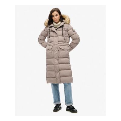 Superdry für Damen. W5011788A Everest Foux beige Mantel (S), Lässig, Recyceltes Polyester, Nachhaltig Superdry für Damen. W5011788A Everest Foux beige Mantel (S), Lässig, Recyceltes Polyester, Nachhaltig