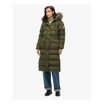 Superdry für Damen. W5011788A Everest Foux grüner Mantel (M), Lässig, Recyceltes Polyester, Nachhaltig Superdry für Damen. W5011788A Everest Foux grüner Mantel (M), Lässig, Recyceltes Polyester, Nachhaltig