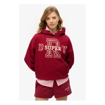 Superdry für Damen. W2012429A Athletic Essentials Sweatshirt rot (S), Lässig, Baumwolle Superdry für Damen. W2012429A Athletic Essentials Sweatshirt rot (S), Lässig, Baumwolle
