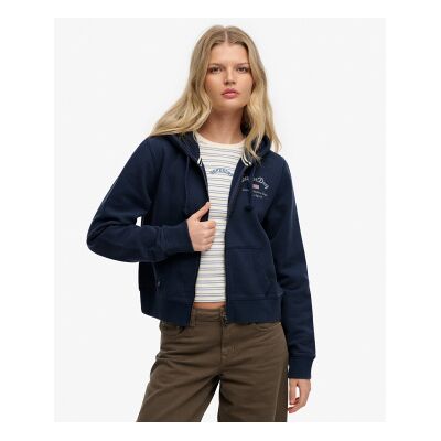 Superdry für Damen. W2012613A Athletic Relaxed Crop Sweatshirt navy (S), Lässig, Sportlich, Baumwolle, Marine Superdry für Damen. W2012613A Athletic Relaxed Crop Sweatshirt navy (S), Lässig, Sportlich, Baumwolle, Marine