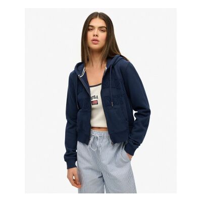 Superdry für Damen. W2012335A Sweatshirt Athletic Tonal Crop navy (L), Lässig, Baumwolle, Marine Superdry für Damen. W2012335A Sweatshirt Athletic Tonal Crop navy (L), Lässig, Baumwolle, Marine