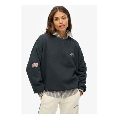 Superdry für Damen. W2012446A Athletic Relaxed Printed Crew Sweatshirt navy (XXS), Lässig, Baumwolle, Marine Superdry für Damen. W2012446A Athletic Relaxed Printed Crew Sweatshirt navy (XXS), Lässig, Baumwolle, Marine