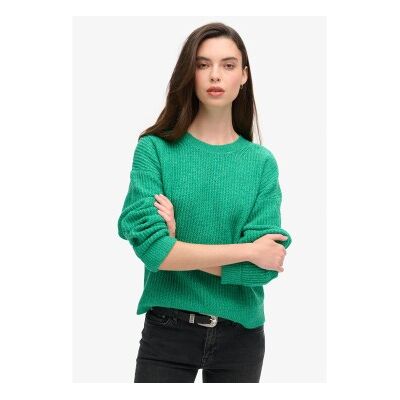 Superdry für Damen. W6110579A Gebürsteter Pullover grün (S), Lässig, Acryl Superdry für Damen. W6110579A Gebürsteter Pullover grün (S), Lässig, Acryl