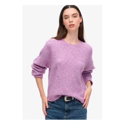 Superdry für Damen. W6110579A Gebürsteter Pullover rosa (S), Lässig, Acryl Superdry für Damen. W6110579A Gebürsteter Pullover rosa (S), Lässig, Acryl