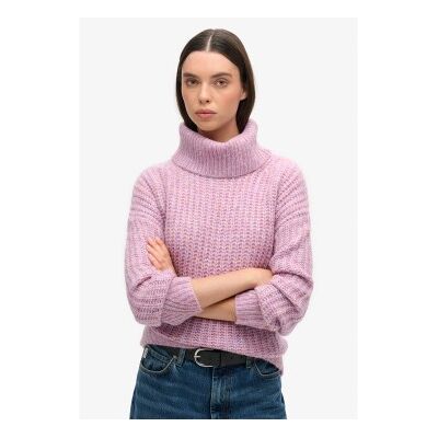 Superdry für Damen. W6110582A Slouch Pullover aus gebürsteter Rippe rosa (XXS/XS), Lässig, Acryl Superdry für Damen. W6110582A Slouch Pullover aus gebürsteter Rippe rosa (XXS/XS), Lässig, Acryl
