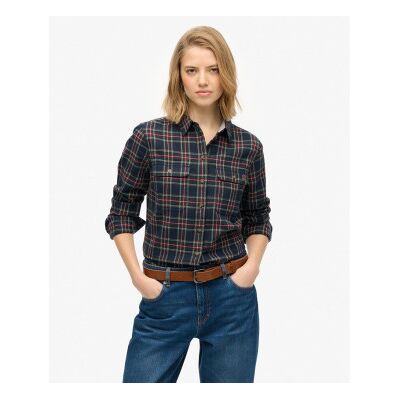 Superdry für Damen. W4010513A Holzfällerhemd navy (XL), Lässig, Baumwolle, Langarm, Marine Superdry für Damen. W4010513A Holzfällerhemd navy (XL), Lässig, Baumwolle, Langarm, Marine