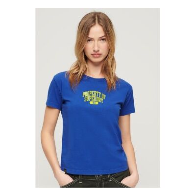 Superdry für Damen. W1011420A Super Athletics T-Shirt blau (M), Lässig, Baumwolle, Kurzarm Superdry für Damen. W1011420A Super Athletics T-Shirt blau (M), Lässig, Baumwolle, Kurzarm