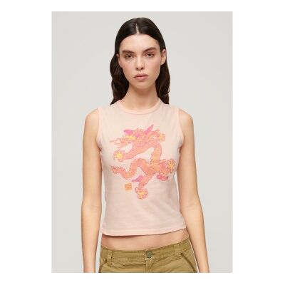 Superdry für Damen. W6011813A Vintage Komodo rosa Logo-T-Shirt (S), Lässig, Ärmellos / Hosenträger, Bio-Baumwolle, Nachhaltig Superdry für Damen. W6011813A Vintage Komodo rosa Logo-T-Shirt (S), Lässig, Ärmellos / Hosenträger, Bio-Baumwolle, Nachhaltig