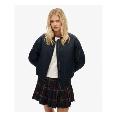 Superdry für Damen. W5011961A Bomberjacke MA1 navy (M), Lässig, Polyester, Marine Superdry für Damen. W5011961A Bomberjacke MA1 navy (M), Lässig, Polyester, Marine