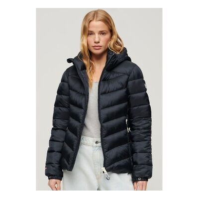 Superdry für Damen. W5011651A Gesteppte Kapuzenjacke Fuji navy (XS), Lässig, Nylon, Langarm, Marine Superdry für Damen. W5011651A Gesteppte Kapuzenjacke Fuji navy (XS), Lässig, Nylon, Langarm, Marine