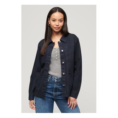 Superdry für Damen. W5011711A Marineblaue Choreo-Leinwandjacke (S), Lässig, Baumwolle, Langarm Superdry für Damen. W5011711A Marineblaue Choreo-Leinwandjacke (S), Lässig, Baumwolle, Langarm