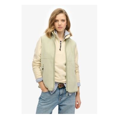 Superdry für Damen. W5011913A Fleecegefütterte Weste Active grün (XXS), Lässig, Polyester Superdry für Damen. W5011913A Fleecegefütterte Weste Active grün (XXS), Lässig, Polyester