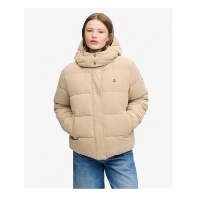 Superdry für Damen. W5012208A Premium-Cordjacke gesteppt mit Kapuze braun (XS), Lässig, Kord Superdry für Damen. W5012208A Premium-Cordjacke gesteppt mit Kapuze braun (XS), Lässig, Kord