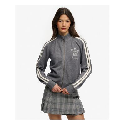 Superdry für Damen. W2012616A Sportliche Trainingsjacke grau (M), Lässig, Baumwolle, Langarm Superdry für Damen. W2012616A Sportliche Trainingsjacke grau (M), Lässig, Baumwolle, Langarm
