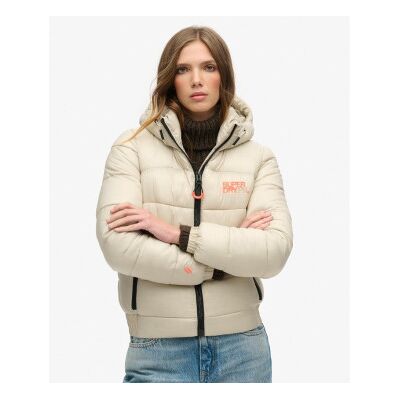 Superdry für Damen. W5011590A Gesteppte Bomberjacke Sport beige (L), Lässig, Nachhaltig, Recyceltes Nylon Superdry für Damen. W5011590A Gesteppte Bomberjacke Sport beige (L), Lässig, Nachhaltig, Recyceltes Nylon