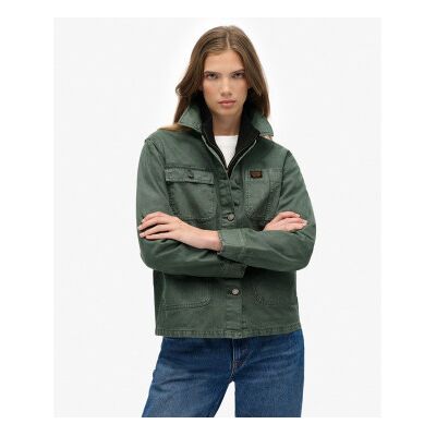 Superdry für Damen. W5011991A Choreojacke grün (S), Lässig, Baumwolle Superdry für Damen. W5011991A Choreojacke grün (S), Lässig, Baumwolle