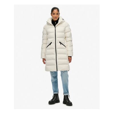 Superdry für Damen. W5011982A Jacke City Mid off-white (S), Weiß, Lässig, Polyester Superdry für Damen. W5011982A Jacke City Mid off-white (S), Weiß, Lässig, Polyester