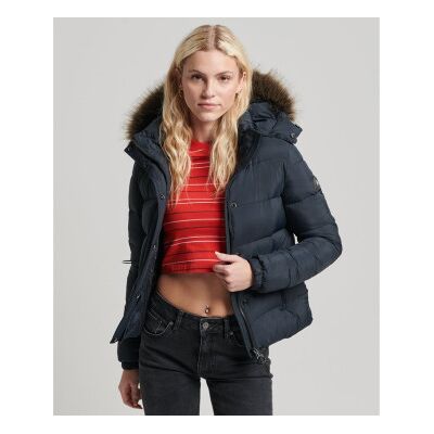 Superdry für Damen. W5011178A Kurze Zwischenbekleidung Kapuzenjacke schwarz (XL), Lässig, Nylon Superdry für Damen. W5011178A Kurze Zwischenbekleidung Kapuzenjacke schwarz (XL), Lässig, Nylon