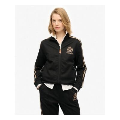 Superdry für Damen. W2012384A Country Club Track Top Jacke schwarz (XS), Lässig, Polyester, Langarm Superdry für Damen. W2012384A Country Club Track Top Jacke schwarz (XS), Lässig, Polyester, Langarm