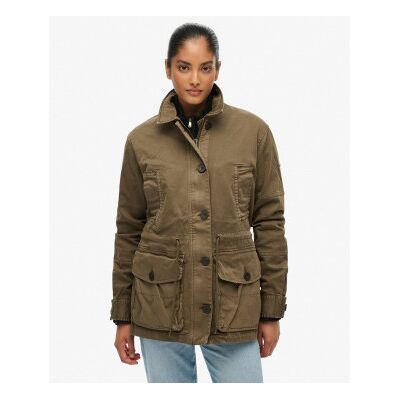 Superdry für Damen. W5011936A Braune Jacke mit verlängerter Taille (M), Lässig, Baumwolle Superdry für Damen. W5011936A Braune Jacke mit verlängerter Taille (M), Lässig, Baumwolle